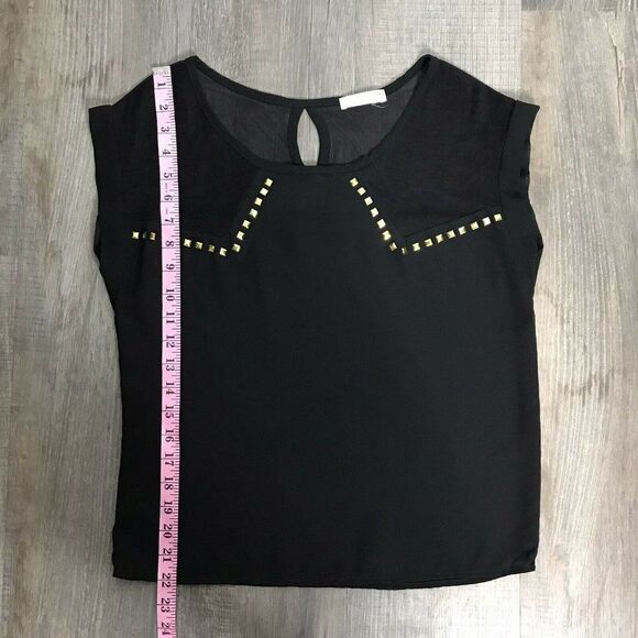 A’gaci Women’s Sheer Black Round Neck Top Medium - Picture 6 of 7